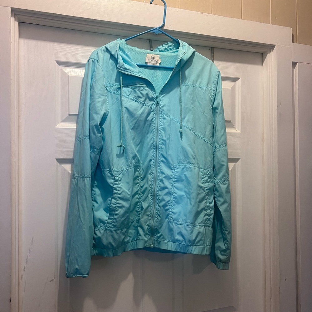 Volcom Light Blue Enemy Stone Jacket/ Windbreaker